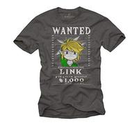 T-Shirt Hombre Manga Corta - Link The Legend - Camiseta Friki Zelda Gamer Hyrule Negra M