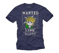 T-Shirt Hombre Manga Corta - Link The Legend - Camiseta Friki Zelda Gamer Hyrule Negra XL