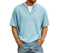 T-Shirt Hombre, Talla Grande Antisudor Gym Gimnasio Fashion Elegante Casual Tallas Grandes Cuello V Transpirable Manga Corta Poliester Slim Fit Deporte Camiseta Gimnasio Hombre,3XL