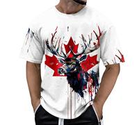 T-Shirt Homem - Camiseta Slim Fit Hombre Playeras Camiseta De Manga Corta con Estampado Gráfico Cómoda Y Casual con Cuello Redondo para Uso Diario Y Actividades Al Aire Libre (White L)