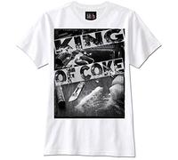 T-Shirt King of Coke Narcos Cocaine Kokain Blow Patron Scarface Tony Montana(Large)