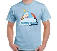 T-Shirt Licorne The Rock Dwayne Johnson Hommes Drle Haut Light Blue Men T-Shirt