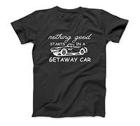 T-Shirt Manga Corta tee Casual Camisetas Básicas Hombre Camiseta para Entrenamiento Gimnasio Deporte Nada Bueno Empieza En Un Coche De Escape XL