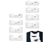 T Shirt Measure Tool | Heat Press Alignment PVC Ruler,Shirt Ruler for Precise Designs, High-Definition Tee Template, T-Shirt Placement Kids & Little Boys, 10.24x7.09 inches