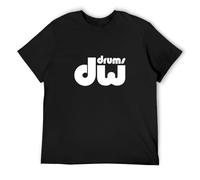 T Shirt New Adult New Dw Drums Music White Logo Ringer Short Sleeve Funny Retirement Mens tee Gifts Black S