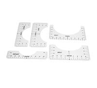 T - Shirt Ruler Guide | Reusable PVC Alignment Tool for Round Neck & Collars | Save Time on Sewing/Office/Household Projects | 5 - Pack, Sturdy & Portable
