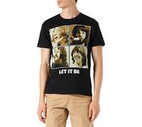 T-Shirt # S Black Unisex # Let It Be Sepia