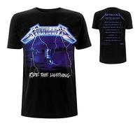 Metallica Men's Ride The Lightning Tracks_Men_BL_TS: S Regular Fit Crew Neck Sho