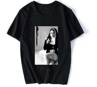 T-Shirt Sexy Nonne Smoke Nun Cross Cross The Happiness Is Have My T-Shirt Men Cotton Tshirt Hip Hop Tees Tops Streetwear Black XXL