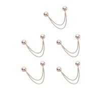 T Shirt Shortening Magnets, Multi-Function Magnetic Clothing Clips, Securely Hold Fabrics in Place for Hem Fixing, Chain Magnetic Buckle for Clothes (rose gold 5Pcs)