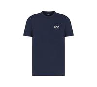 EA7 Camiseta para hombre con logotipo del pecho, negro/dorado, Armani Blue, M