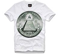 T-Shirt T All Seeing Eye Allsehendes Auge Illuminati Illuminaten NWO New World Order(Medium)
