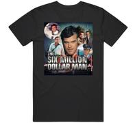 T-Shirt TV Six Million Dollar Man Lee Majors années 70- Cotton Crew Neck T-Shirt S - 4XL