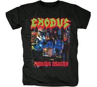 T-Shirt Unisexe à Manches Courtes Avec Inscription de Rare! Exodus Fabulous Disaster 1A345 Noir