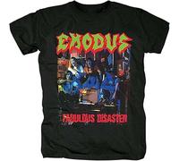 T-Shirt Unisexe à Manches Courtes Avec Inscription de Rare! Exodus Fabulous Disaster 1A345 Noir Black S
