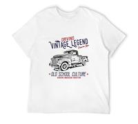 T-Shirt Vintage Cotton Inspired by The United States 3100 Pick Up Truck Men's T Shirt White 3XL