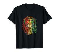 T-Shirt Vintage Reggae Jamaica Rastafari Lion Camiseta