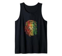 T-Shirt Vintage Reggae Jamaica Rastafari Lion Camiseta sin Mangas