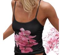 t-shirts fr herren,Women Y2k Cami Tank Top Floral Print, Floral Tank Top, Floral Crop Tank Top, Scoop Neck Flower Print Adjustable Spaghetti Strap Crop Tops Women's Cami Tops Tight Fitted,cute Tops