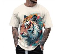 T Shirts Herren Männer Frauen Graphic T-Shirt Männer Frauen können 3D Druck Kurzarm Shirt Top Stil zwei, claro, L