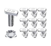 T-Slot Bolts, Hammerhead Screws, Mounting Hardware Set, Smooth Sliding Design, Stainless Steel Build, Solar Panel Door Equipment Use, 5.12x3.54x1.18 Inches Silver 1 Set