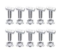 T-Slot Bolts Set, Hammer Head Nuts Hardware, Smooth Sliding Precision Thread, Anti-Rust Zinc Coating, Strong Fitment System for Automotive Roof Rack, Track Mount, Workbench, Instalación, Mantenimiento