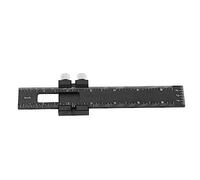 T Square Ruler | Aluminum Alloy Adjustable Slide Stop with Metric & Inch Scales | Woodworking Marking Ruler for Carpentry/DIY Projects/Furniture Making (6 Inch)