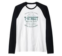 T-Street Surf San Clemente Diseño Vintage de California Camiseta Manga Raglan