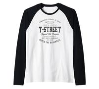 T-Street Surf San Clemente Diseño Vintage de California Camiseta Manga Raglan