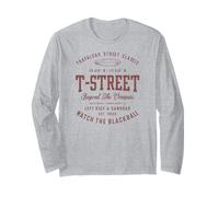 T-Street Surf San Clemente Diseño Vintage de California Manga Larga