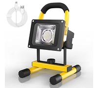 T-SUN 30W Foco LED Bateria Recargable, Foco LED Bateria Exterior 2500LM, 360°Giratorio Portátil Luz de Trabajo para Jardín, Taller, Garaje, Camping, Obra