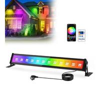 T-SUN 50W RGB Barra de Luz LED, RGBCW Foco LED Exterior, Iluminación Mural RGB Inteligente con Mando a Distancia/APP/Memoria/Temporizador/Impermeable IP66 para Escenarios Bar Fiesta Jardín