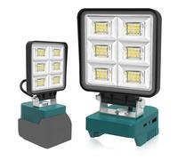 T-SUN Foco de Trabajo LED Compatible con Makita Batería 18V, 48W 5200LM Luces de Trabajo Portátiles Recargables Foco LED Recargable para Camping, Pesca,Emergencia (Sin Batería)