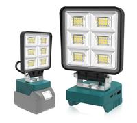 T-SUN Foco de Trabajo LED para Makita Batería 18V, 48W 5200LM Luces de Trabajo Portátiles Recargables Foco LED Recargable para Camping, Pesca, Reparación de Automóviles, Emergencia (Sin Batería)