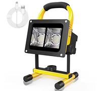 T-SUN Foco de Trabajo LED, Recargable Luz de trabajo 9000mAh, Foco Led Recargable Portátil Recargable USB Plegable para Jardín, Taller, Garaje, Camping, Obra