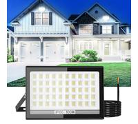 T-SUN Foco LED Exterior 100W 10000 Lumen, 200 LEDs Iluminación Exterior IP66 Impermeable 6000K Blanco Frío, Foco Proyector Regulable, Focos Leds Interior para Casa, Garaje, Patio, Terraza, Campo