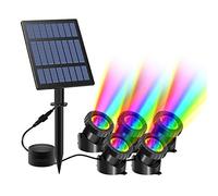 T-SUN Foco Solar 5 en 1 Luz Piscina Solar RGB Focos LED Piscina IP68 Impermeable Luces Solares Piscina Para Piscinas Sumergible Cambio de Color Para Piscinas, Estanques, Pecera