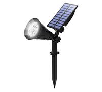 T-SUN Foco Solar, Impermeable Luces Solares Exterior, Luz de Jardín, 2 Modos de Iluminación Opcionales, ángulo de 180° Ajustable, Luz de Proyecto Solar para Jardín, Entrada, Camino. (6000K)