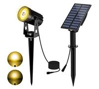 T-SUN Foco Solar Luces Solares Exterior Luz Solares Jardín 2 Modos de Iluminación 270°Ajustable Impermeable IP65 Encendido/Apagado Automático (3000K,1H)
