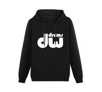 T Sweatershirt New Adult New Dw Drums Music White Logo Ringer Long Sleeve Funny Retirement Mens Hoody Sweatershirt Black 3XL