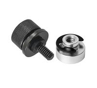 T TAKONE Accesorios Harley Davidson - 1 juego de tornillos de asiento de motocicleta de aluminio con clips en C y tornillo moleteado para una fijación segura de asiento de motocicleta (negro)