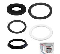 T TAKONE Juego de juntas para desagüe de lavabo, junta de sifón de 1 1/2 pulgadas para sifón de 40 mm, tubo de desagüe, incluye 2 juntas cuñales, 3 juntas planas, 3 juntas planas alternativas