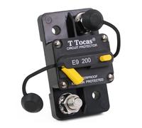 T Tocas Disyuntor de alta amperios y 200 amperios con conmutablecimiento manual, 12V - 48V CC, disyuntores impermeables de 200A