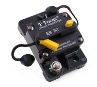 T Tocas Interruptor de circuito de motor de arrastre de 30 amperios 12V - 48V CC para barco, batería de audio de coche marino, sistema solar IP67, 30A interruptor de tipo 3 conmutable