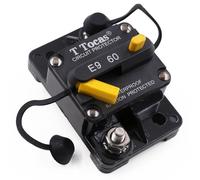 T Tocas Interruptor de circuito de motor de arrastre de 60 amperios 12V - 48V CC para barco, batería de audio de coche marino, sistema solar IP67, 60A interruptor de tipo 3 conmutable