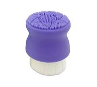 T TOOYFUL Cepillo de Lavado de Cara Manual Cerdas Suaves Y Almohadilla de Silicona Exfoliante, Violeta