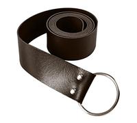 T TOOYFUL Cinturón de anillo de cintura medieval, joyería portátil de piel sintética, disfraz de regalo Retro, cómodo, duradero para accesorios, marrón B