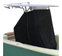 T-Top - Funda de consola central para barco, tela Oxford impermeable con cremallera, protección para todo tipo de clima para asiento de timón marino, color negro (152 cm de largo x 122 cm de ancho x