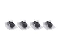 T Track Stop Block 4 Pack | Aluminum Alloy Short Stops for Woodworking/Sanding/Routing | Bidirectional Clamping with Knobs for Secure Workpiece Fixing