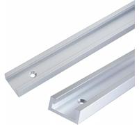 T-Track, T-nut Riel de aleación de aluminio, barra ingletadora en T, banco de carpintería, herramienta de sierra de mesa, router para sierra de mesa, router, mesa, herramienta de carpintería (400 mm)